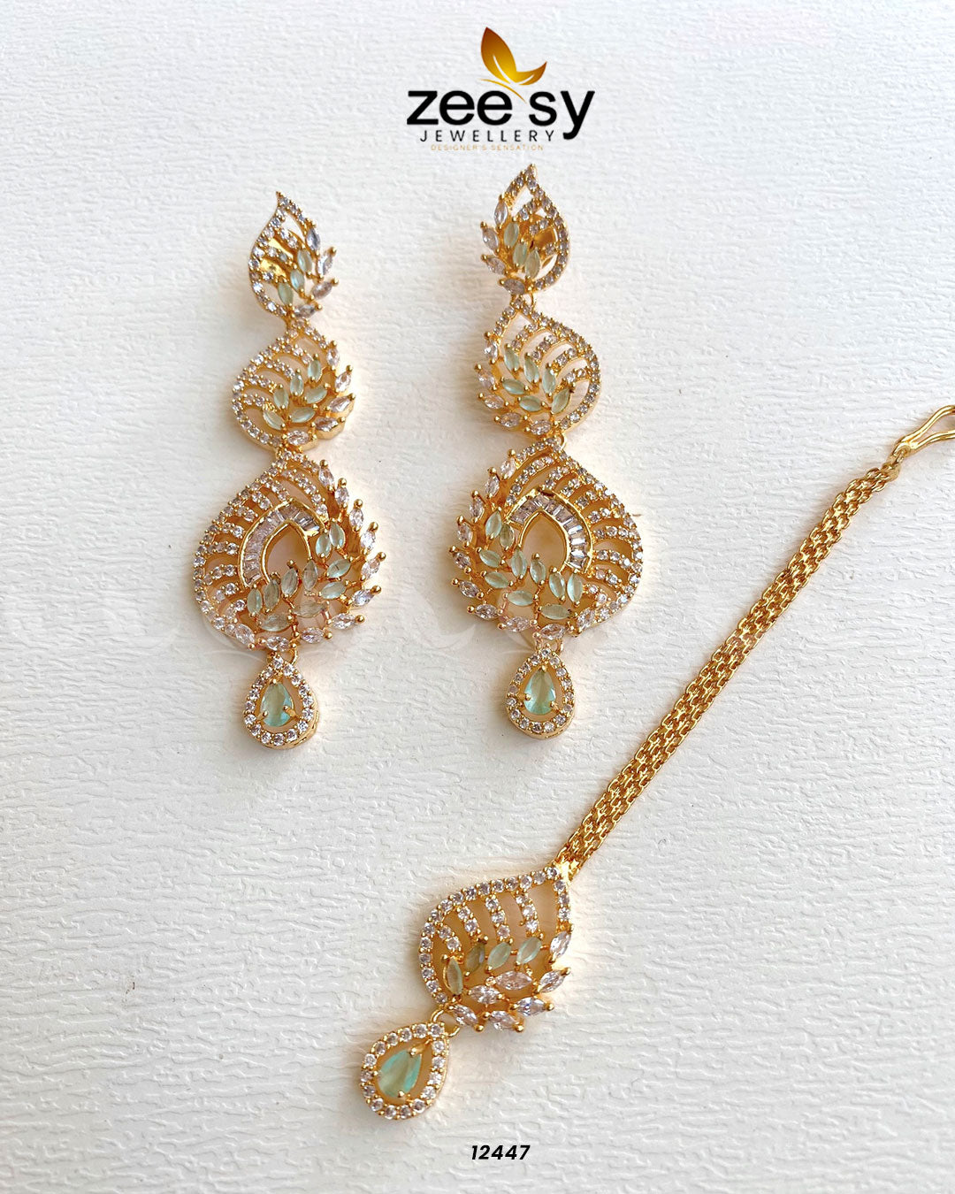 Earrings-0665 -  Zeesy Earrings - Original Designer Dress - House of Maryam