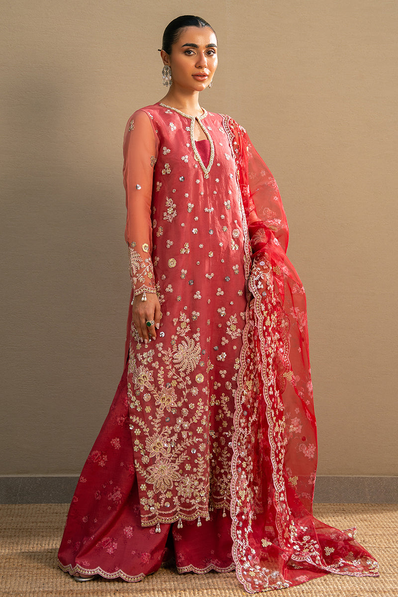 Cross Stitch | Wedding Collection 24 | CRIMSON FIRE -  Cross Stitch Formal - Original Designer Dress - House of Maryam