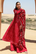 Cross Stitch | Eid Lawn 24 | VERMILLION SCARLET -  Cross Stitch Luxury - Original Designer Dress - House of Maryam