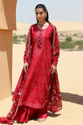 Cross Stitch | Eid Lawn 24 | VERMILLION SCARLET -  Cross Stitch Luxury - Original Designer Dress - House of Maryam