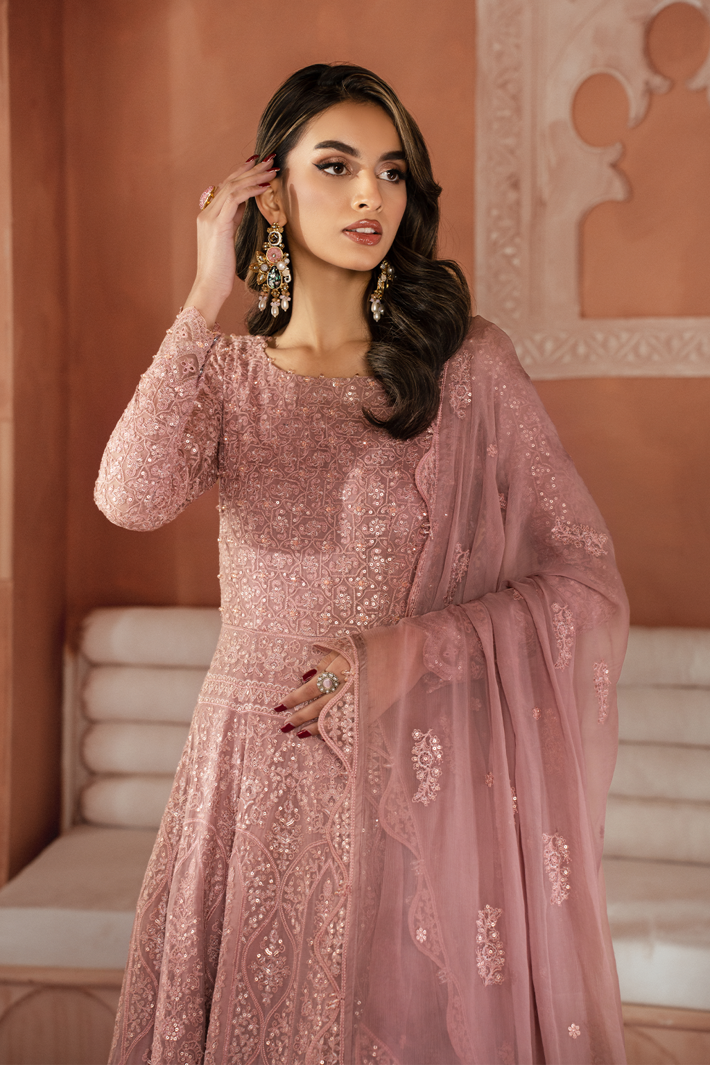 Iznik | Chiffon Kari | ICK-04 Embroidered Chiffon -  Iznik Bridal - Original Designer Dress - House of Maryam