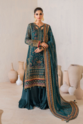 Iznik | Chinnon Chiffon | CC-46 Embroidered Chiffon -  Iznik Formal - Original Designer Dress - House of Maryam
