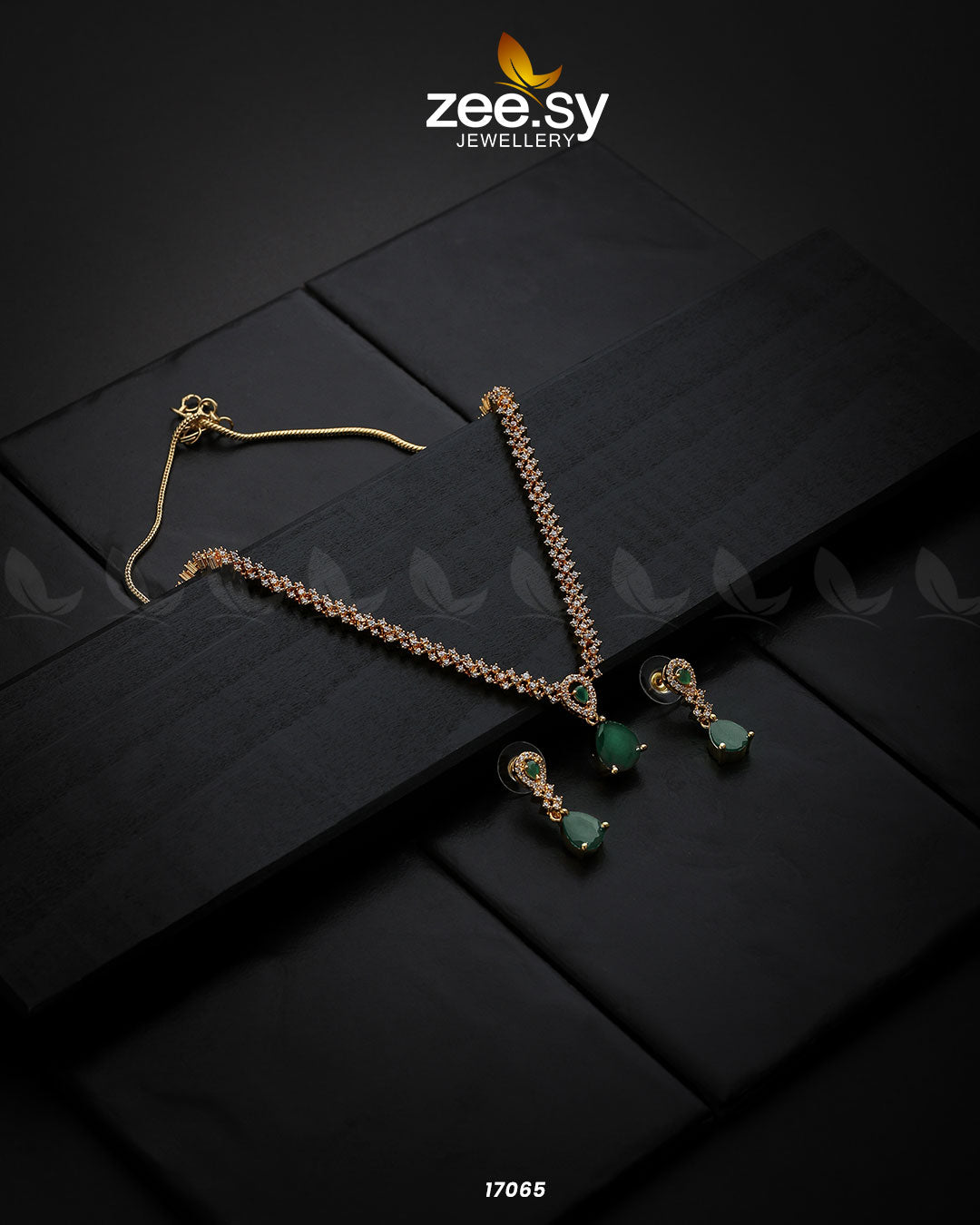 Nargis Zircon Necklace -  Zeesy Necklace Sets - Original Designer Dress - House of Maryam