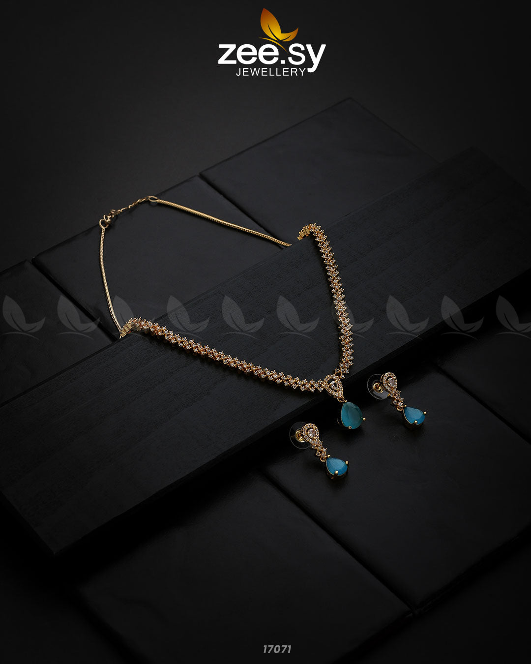 Nargis Zircon Necklace -  Zeesy Necklace Sets - Original Designer Dress - House of Maryam