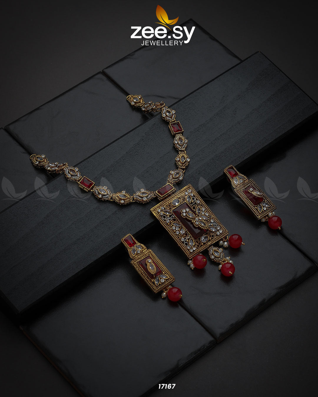 Majestic Gems Necklace -  Zeesy Necklace Sets - Original Designer Dress - House of Maryam