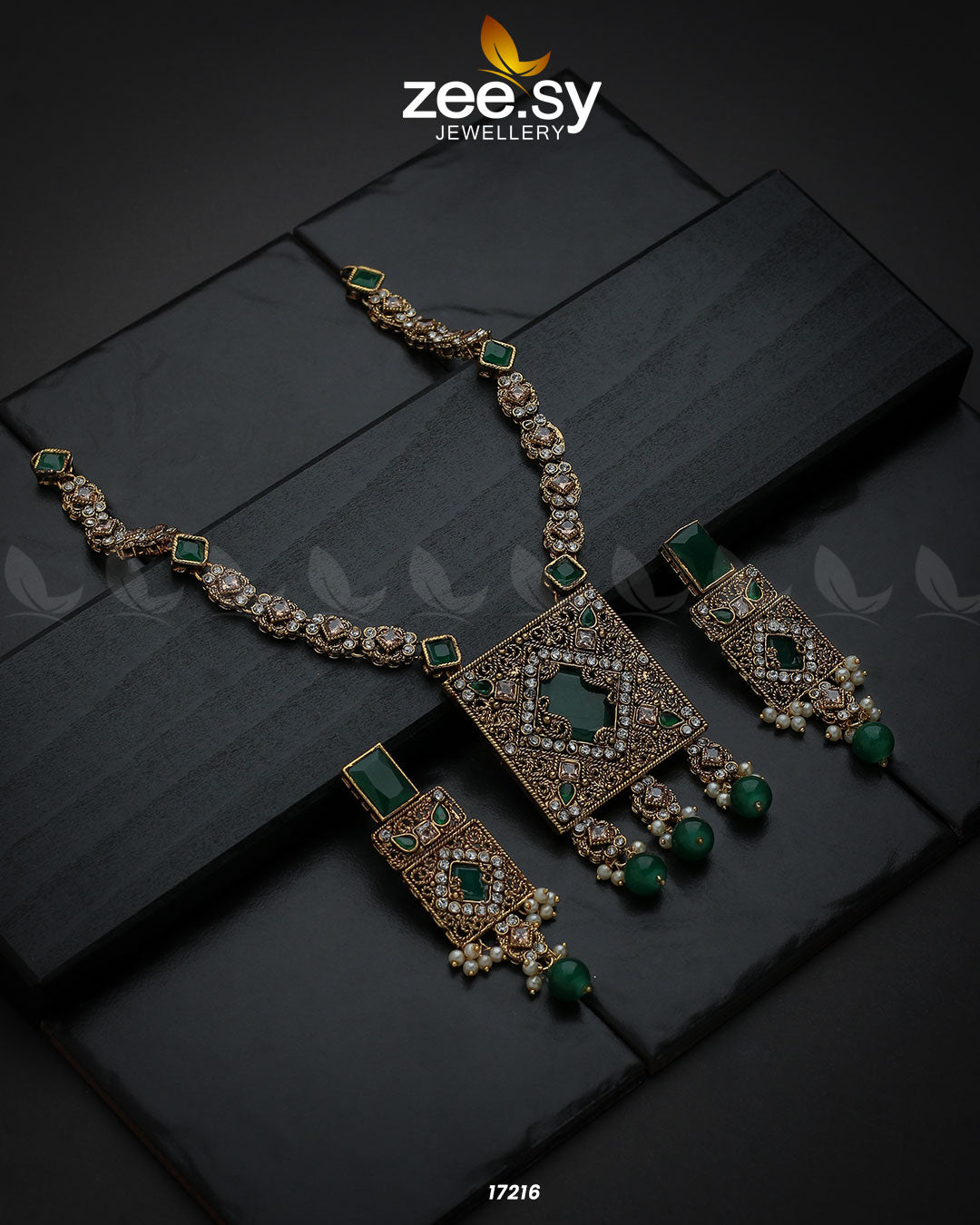 Captivating Crystals Necklace -  Zeesy Necklace Sets - Original Designer Dress - House of Maryam