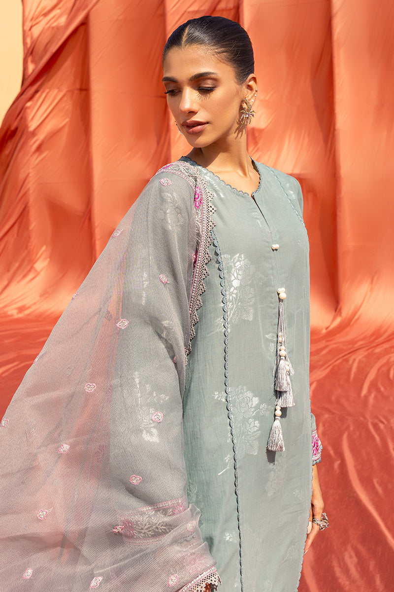Cross Stitch | Eid Lawn 24 | SILVER SHINE -  Cross Stitch Luxury - Original Designer Dress - House of Maryam