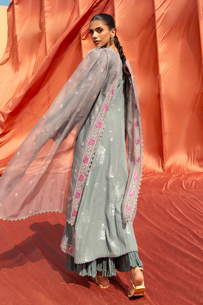 Cross Stitch | Eid Lawn 24 | SILVER SHINE -  Cross Stitch Luxury - Original Designer Dress - House of Maryam