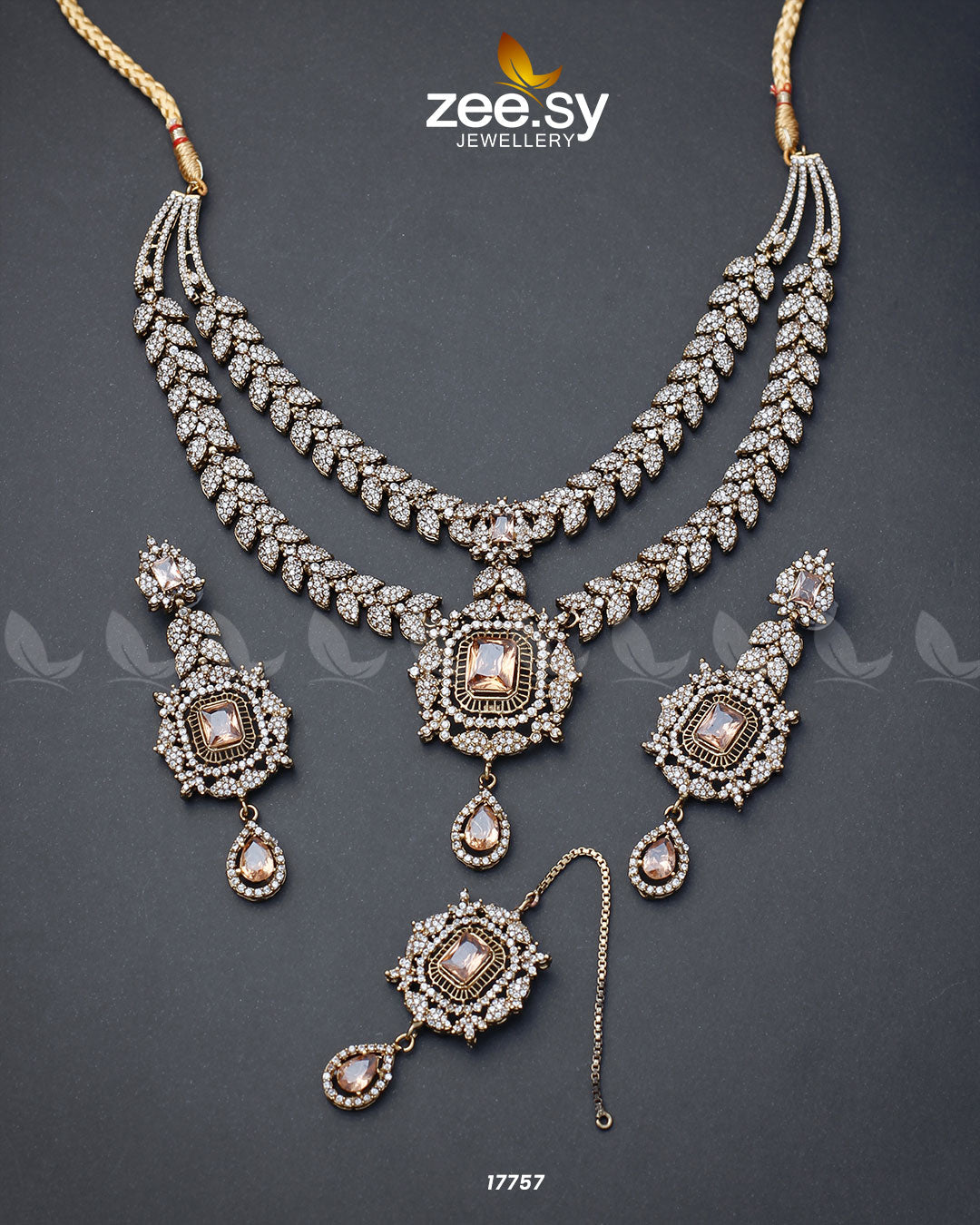 Fuchsia Necklace -  Zeesy Necklace Sets - Original Designer Dress - House of Maryam