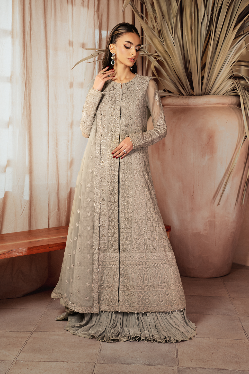 Iznik | Chiffon Kari | ICK-08 Embroidered Chiffon -  Iznik Bridal - Original Designer Dress - House of Maryam