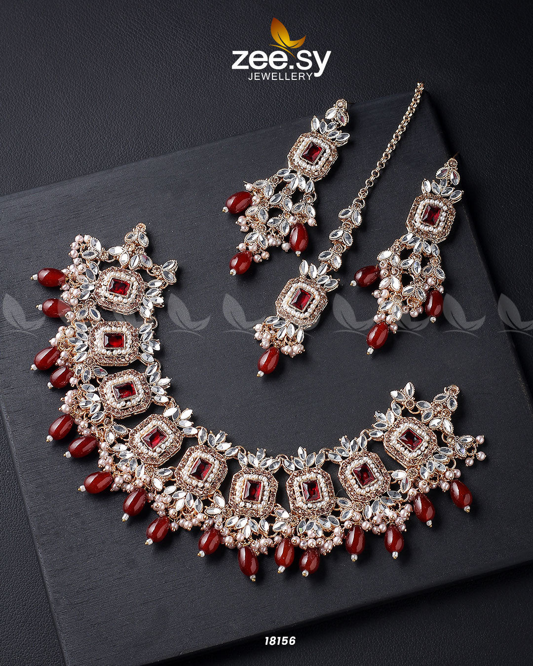 Stephanotis Necklace Set -  Zeesy Necklace Sets - Original Designer Dress - House of Maryam