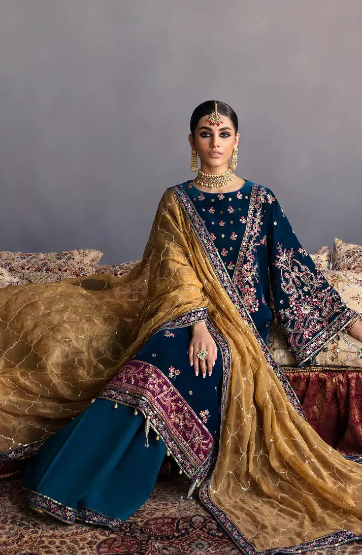 Emaan Adeel | Makhmal Velvet Edition 23 | MK-01 SUFINA -  Emaan Adeel Formal - Original Designer Dress - House of Maryam
