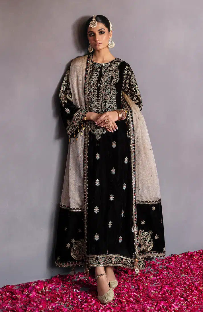 Emaan Adeel | Makhmal Velvet Edition 23 | MK-08 AQS -  Emaan Adeel Formal - Original Designer Dress - House of Maryam