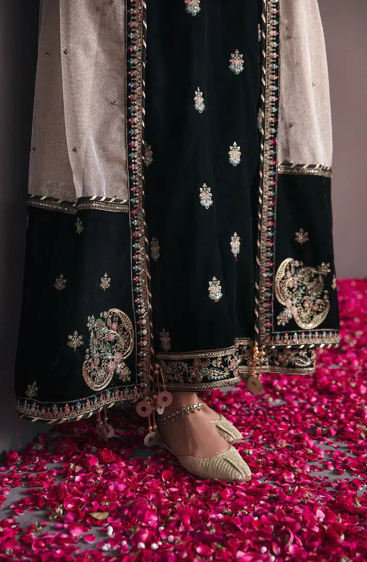 Emaan Adeel | Makhmal Velvet Edition 23 | MK-08 AQS -  Emaan Adeel Formal - Original Designer Dress - House of Maryam