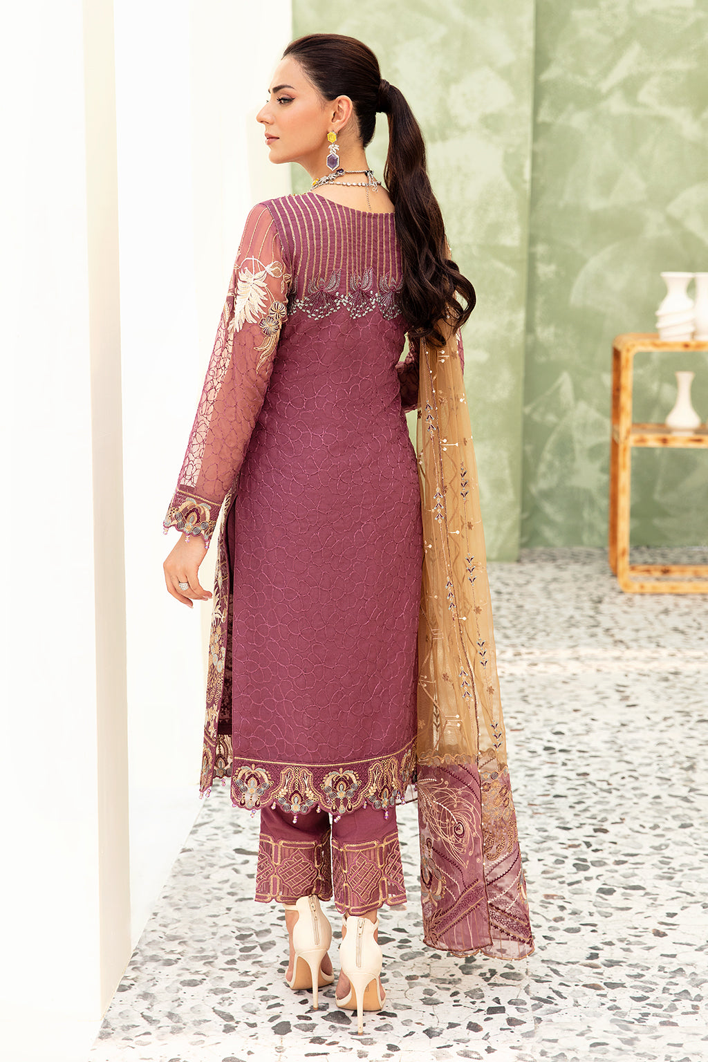 Ramsha | Minhal Organza Collection | M-910 -  Ramsha Formal - Original Designer Dress - House of Maryam