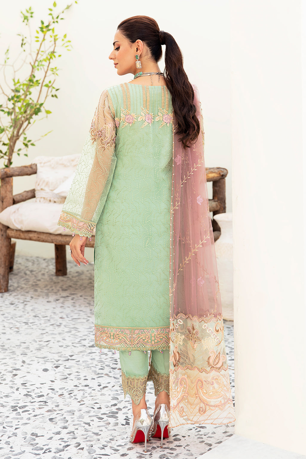Ramsha | Minhal Organza Collection | M-905 -  Ramsha Formal - Original Designer Dress - House of Maryam