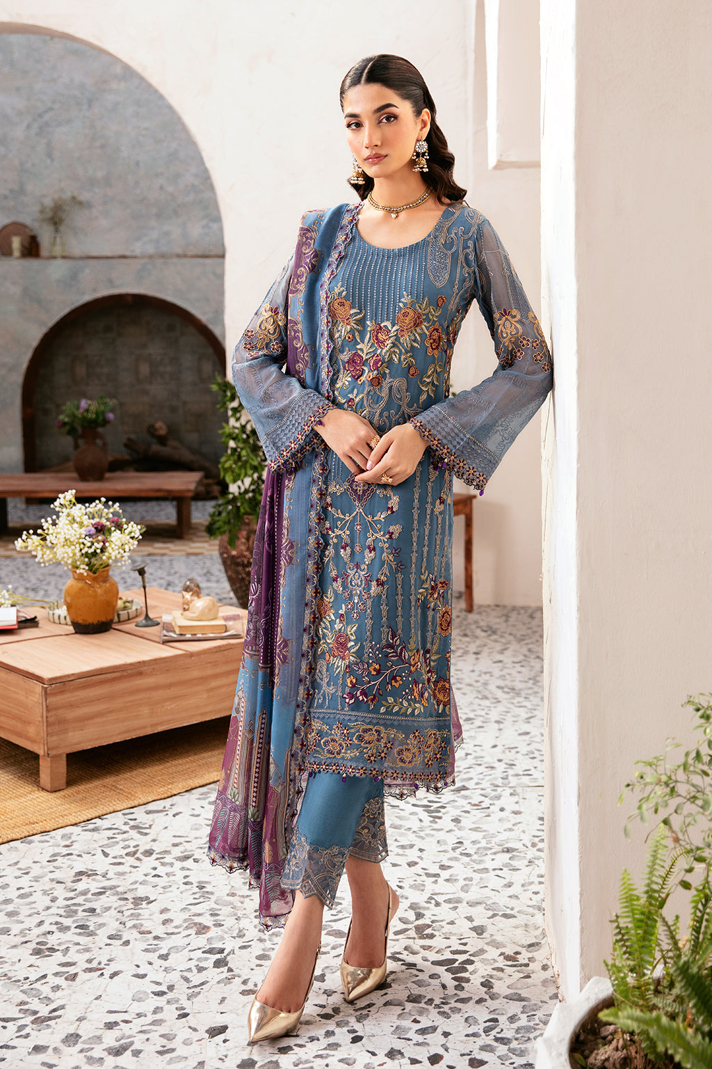 Ramsha | Rangoon Chiffon Collection 24 | D-1202 -  Ramsha Formal - Original Designer Dress - House of Maryam
