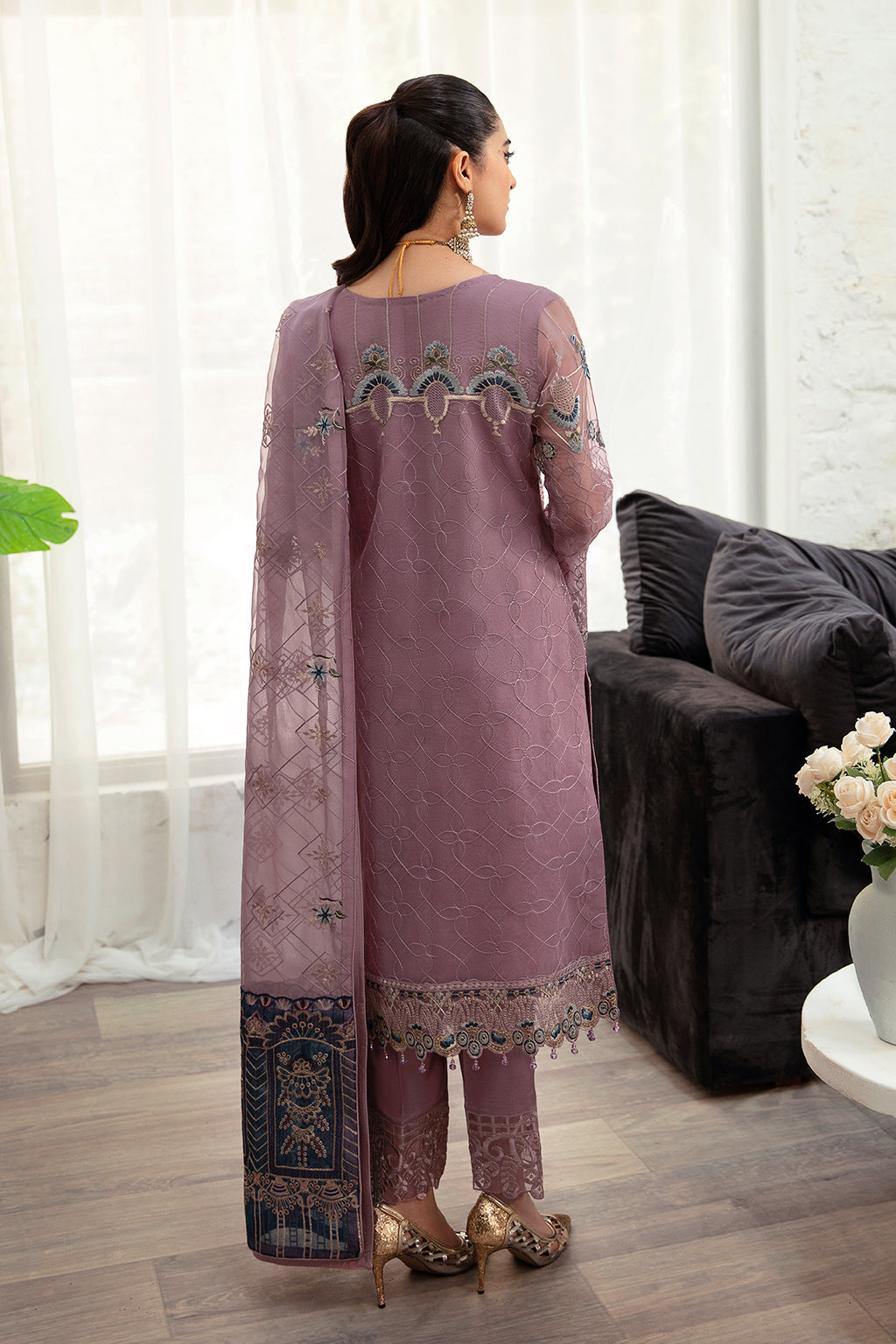 Ramsha | Minhal Organza Collection | M-1005 -  Ramsha Formal - Original Designer Dress - House of Maryam