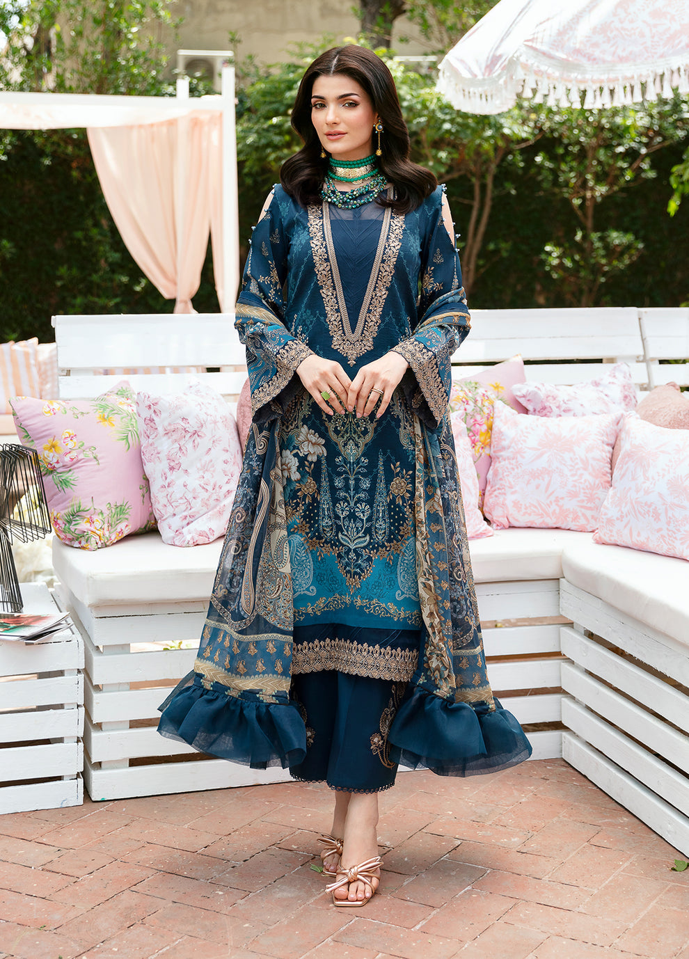 Gulaal | Summer Glow Lawn 24 | SYLVIYA (GL-L-24V3-01) -  Gulaal Luxury - Original Designer Dress - House of Maryam