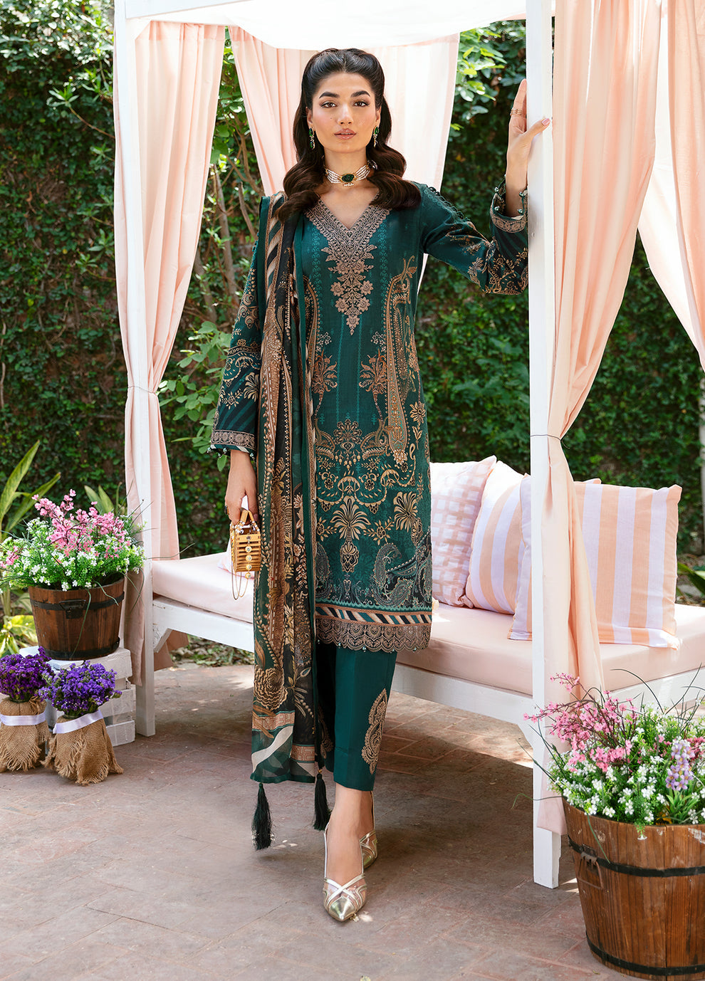 Gulaal | Summer Glow Lawn 24 | EMMELINE (GL-L-24V3-08) -  Gulaal Luxury - Original Designer Dress - House of Maryam