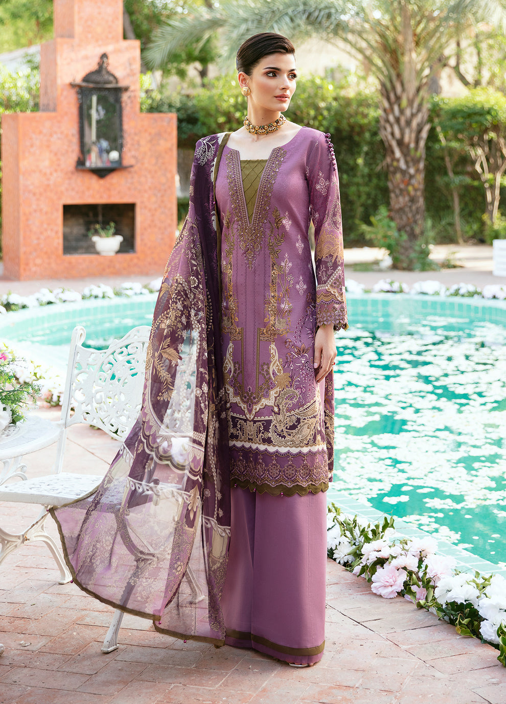 Gulaal | Summer Glow Lawn 24 | ESMERAY (GL-L-24V3-03) -  Gulaal Luxury - Original Designer Dress - House of Maryam