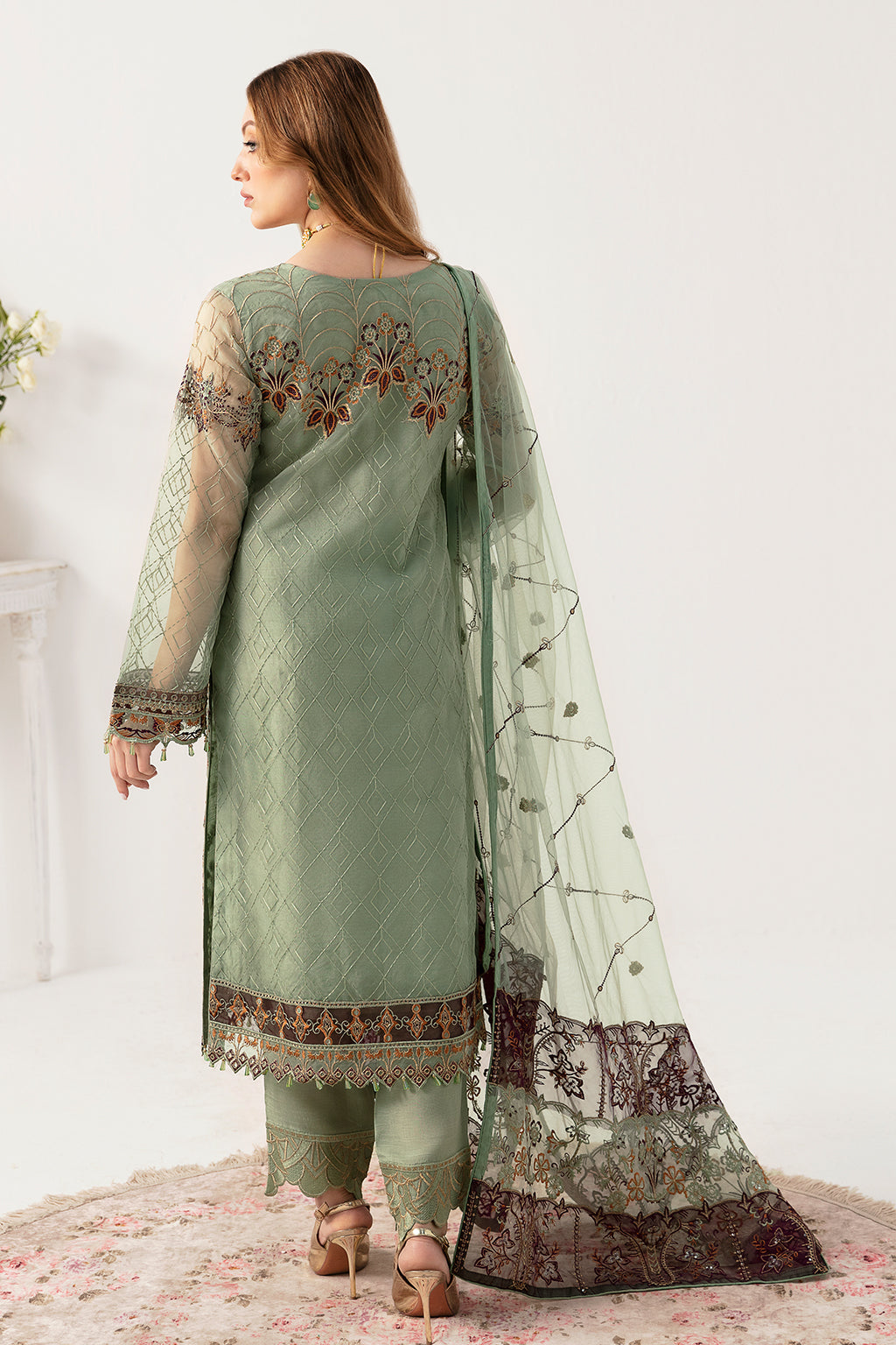 Ramsha | Minhal Organza Collection | M-1108 -  Ramsha Formal - Original Designer Dress - House of Maryam