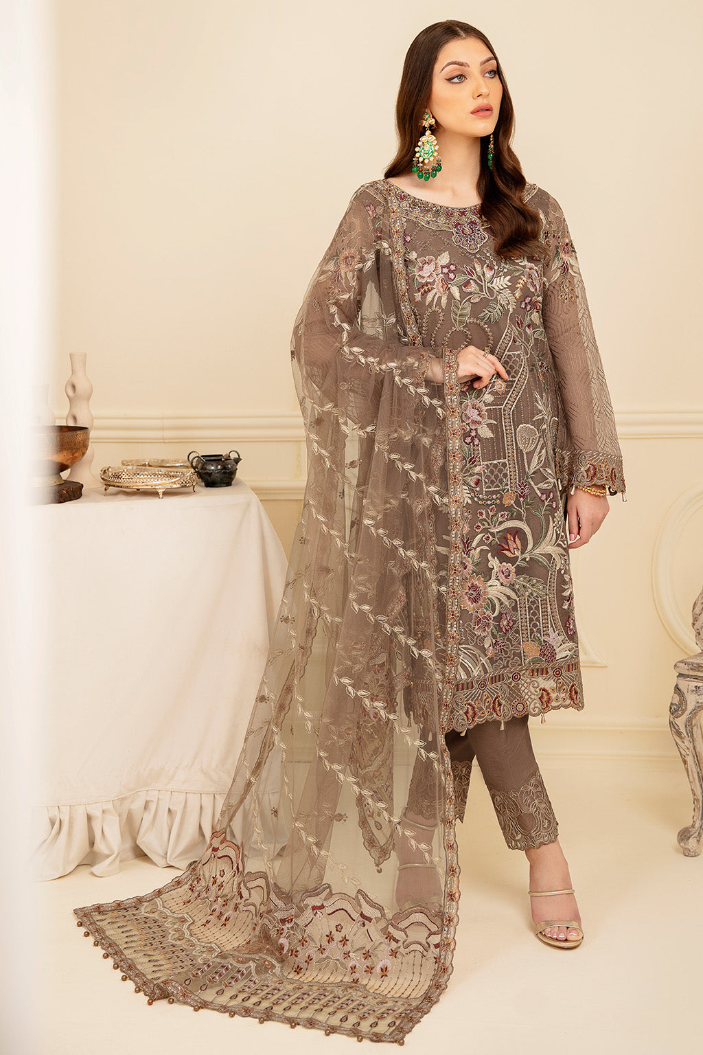 Ramsha | Minhal Organza Collection | M-710 -  Ramsha Formal - Original Designer Dress - House of Maryam