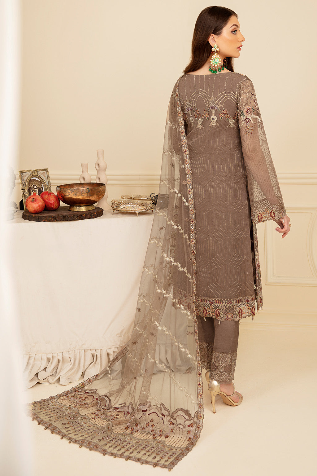 Ramsha | Minhal Organza Collection | M-710 -  Ramsha Formal - Original Designer Dress - House of Maryam