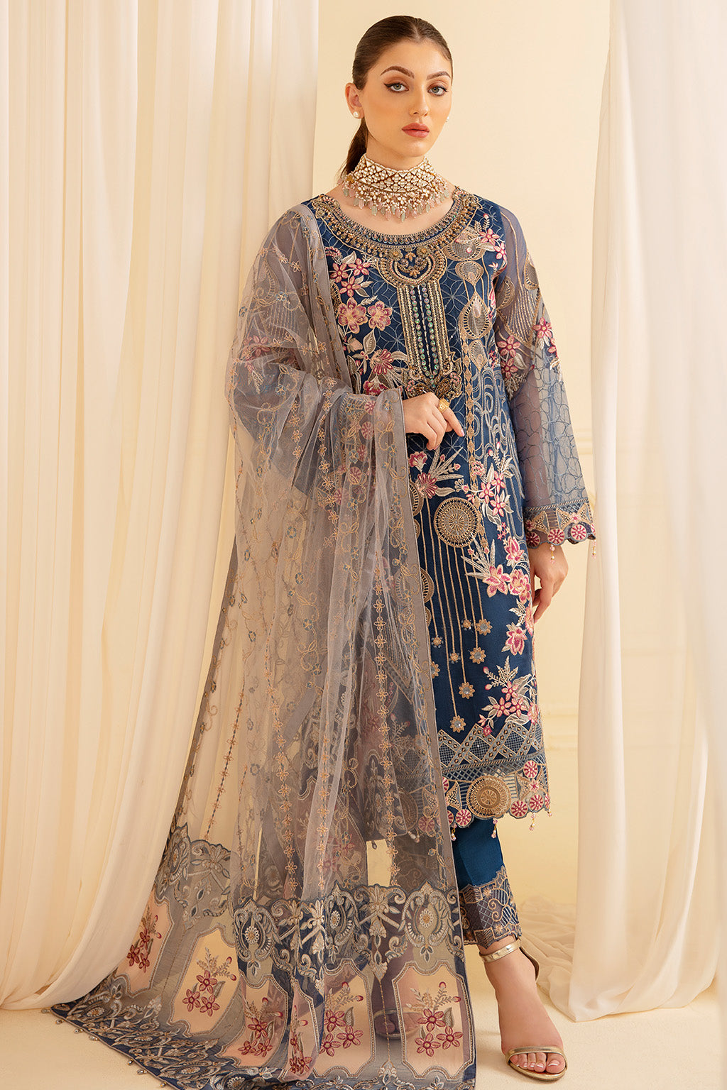 Ramsha | Minhal Organza Collection | M-701 -  Ramsha Formal - Original Designer Dress - House of Maryam