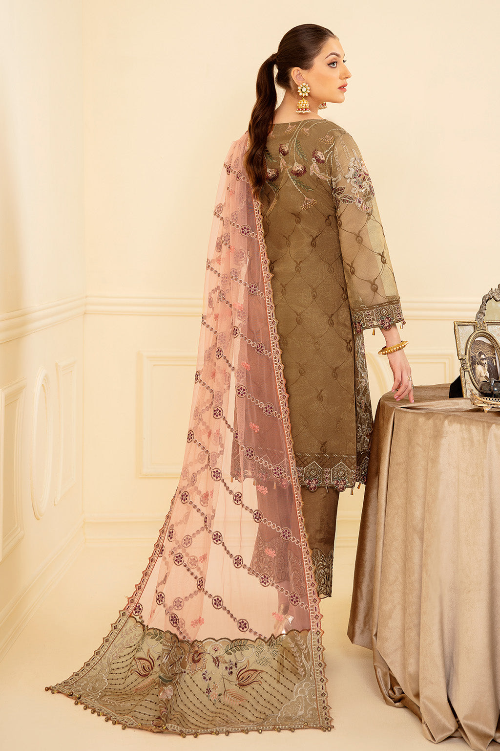 Ramsha | Minhal Organza Collection | M-705 -  Ramsha Formal - Original Designer Dress - House of Maryam