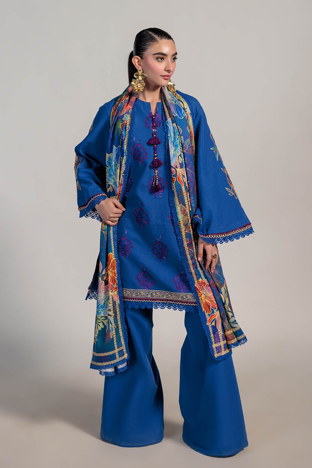 Bonanza Satrangi | Allure 3 Pc (1W24E3P004) -  Bonanza Satrangi Unstitched - Original Designer Dress - House of Maryam