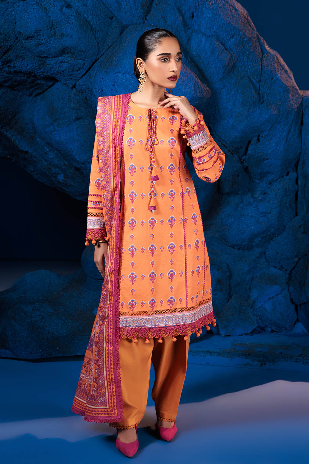 Bonanza Satrangi | Autumn Desert 3 Pc (1W24P3P106) -  Bonanza Satrangi Unstitched - Original Designer Dress - House of Maryam