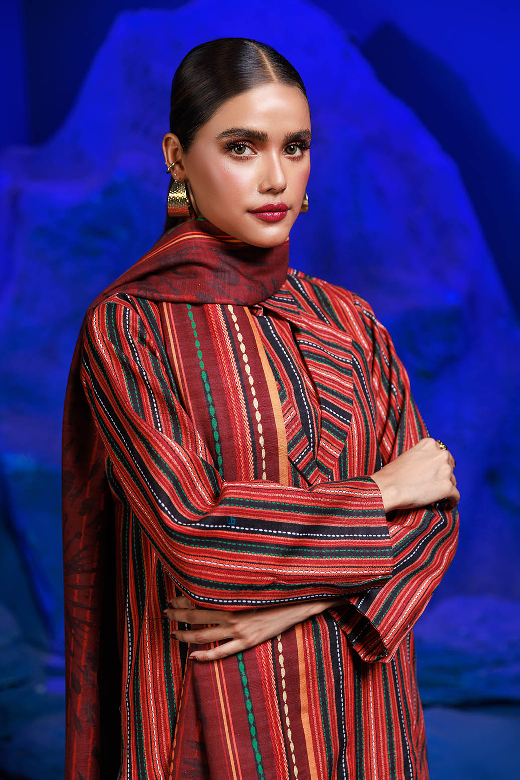 Bonanza Satrangi | Artist Stitch 3 Pc (1W24P3P242) -  Bonanza Satrangi Unstitched - Original Designer Dress - House of Maryam