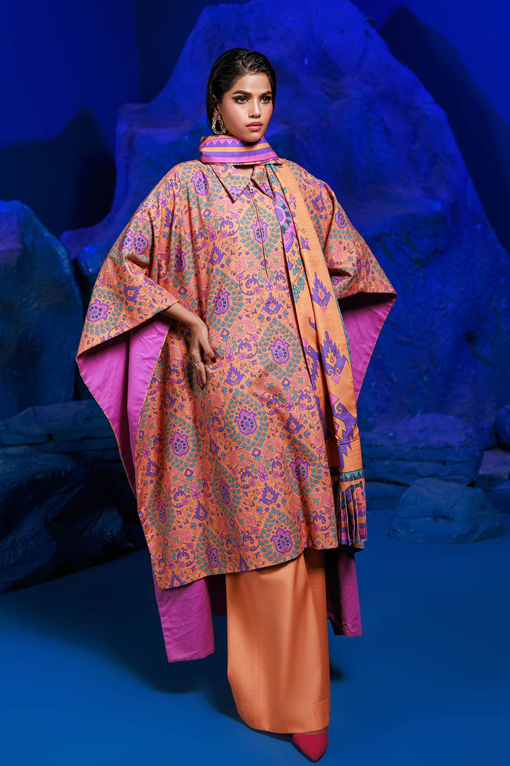 Bonanza Satrangi | Autumn Glory 3 Pc (1W24P3P248) -  Bonanza Satrangi Unstitched - Original Designer Dress - House of Maryam