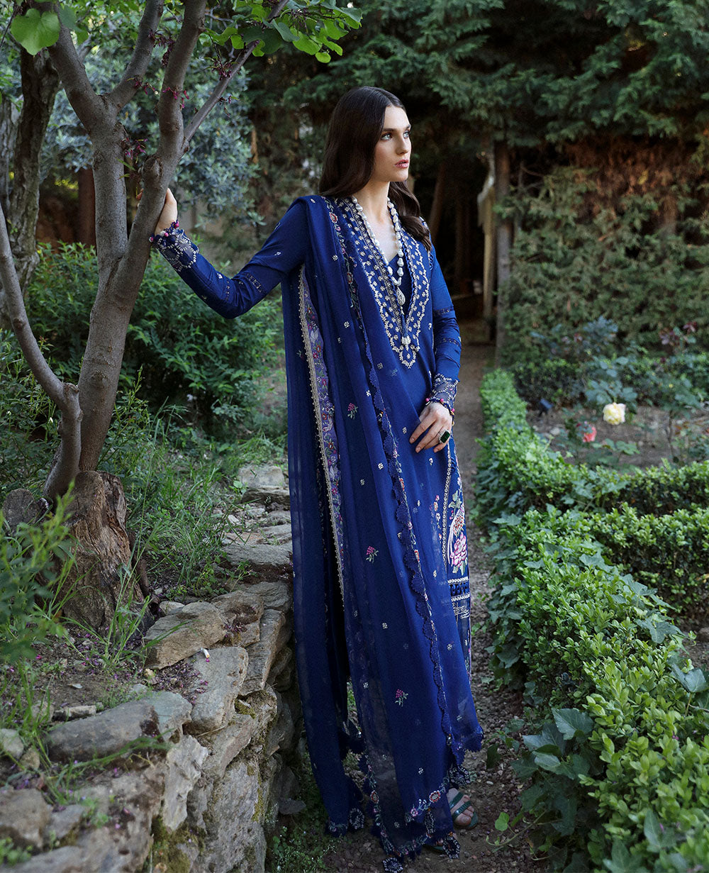 Republic Womenswear | Aylin Summer Lawn 24 | Camellia (D3-A) -  Republic Womenswear Luxury - Original Designer Dress - House of Maryam