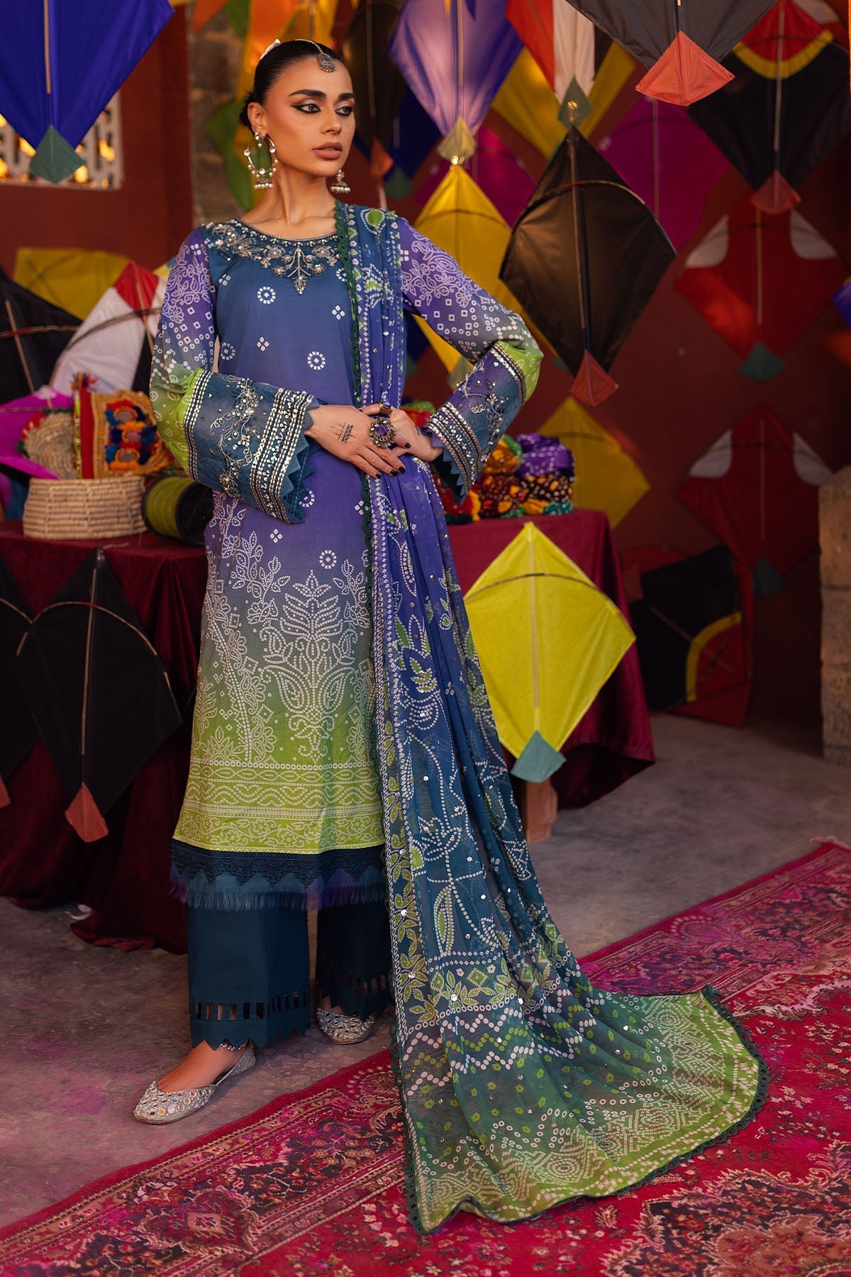 Nureh | Bazaar Lawn | NS-133 -  Nureh Luxury - Original Designer Dress - House of Maryam