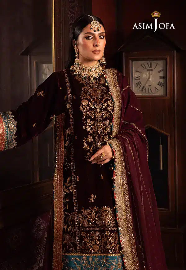 Asim Jofa | Makhmal Wedding Velvet 23 | AJMM-09 -  Asim Jofa Formal - Original Designer Dress - House of Maryam
