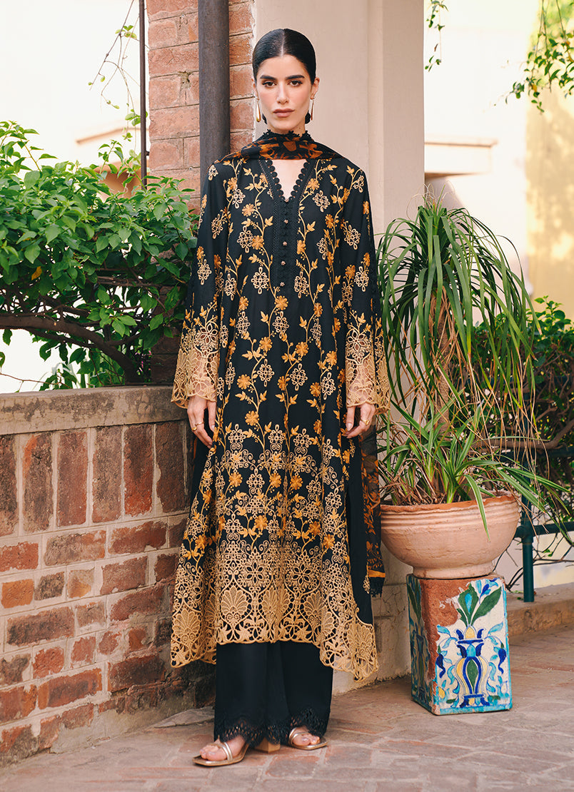Image | Summerkari 25' | Kaisah -  Image 3 Piece - Unstitched - Original Designer Dress - House of Maryam