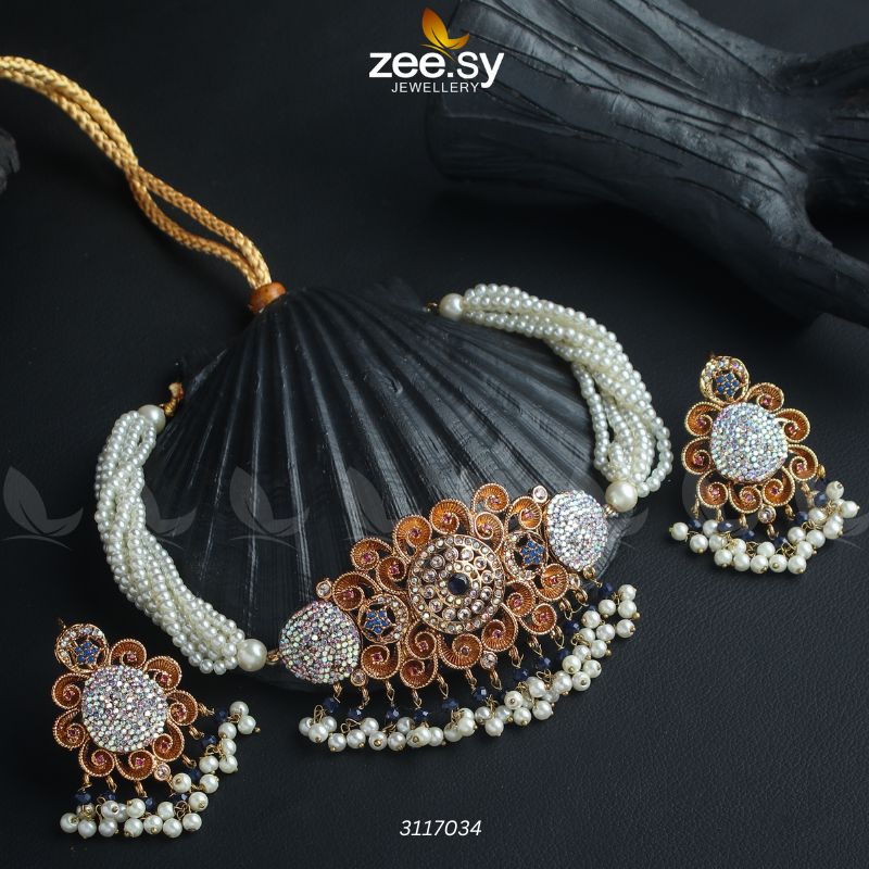Maya Ali Necklace Sets -  Zeesy Necklace Sets - Original Designer Dress - House of Maryam