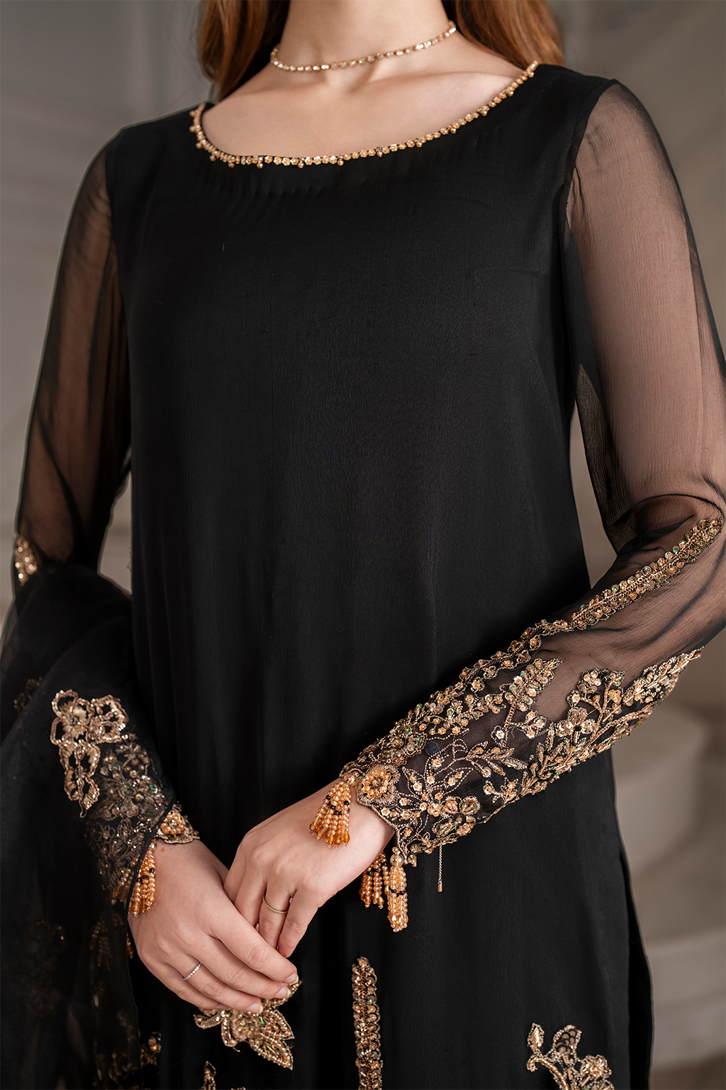 Iznik I Festive Formal I UE-417 Embroidered Chiffon -  Iznik Ladies Clothes - Original Designer Dress - House of Maryam