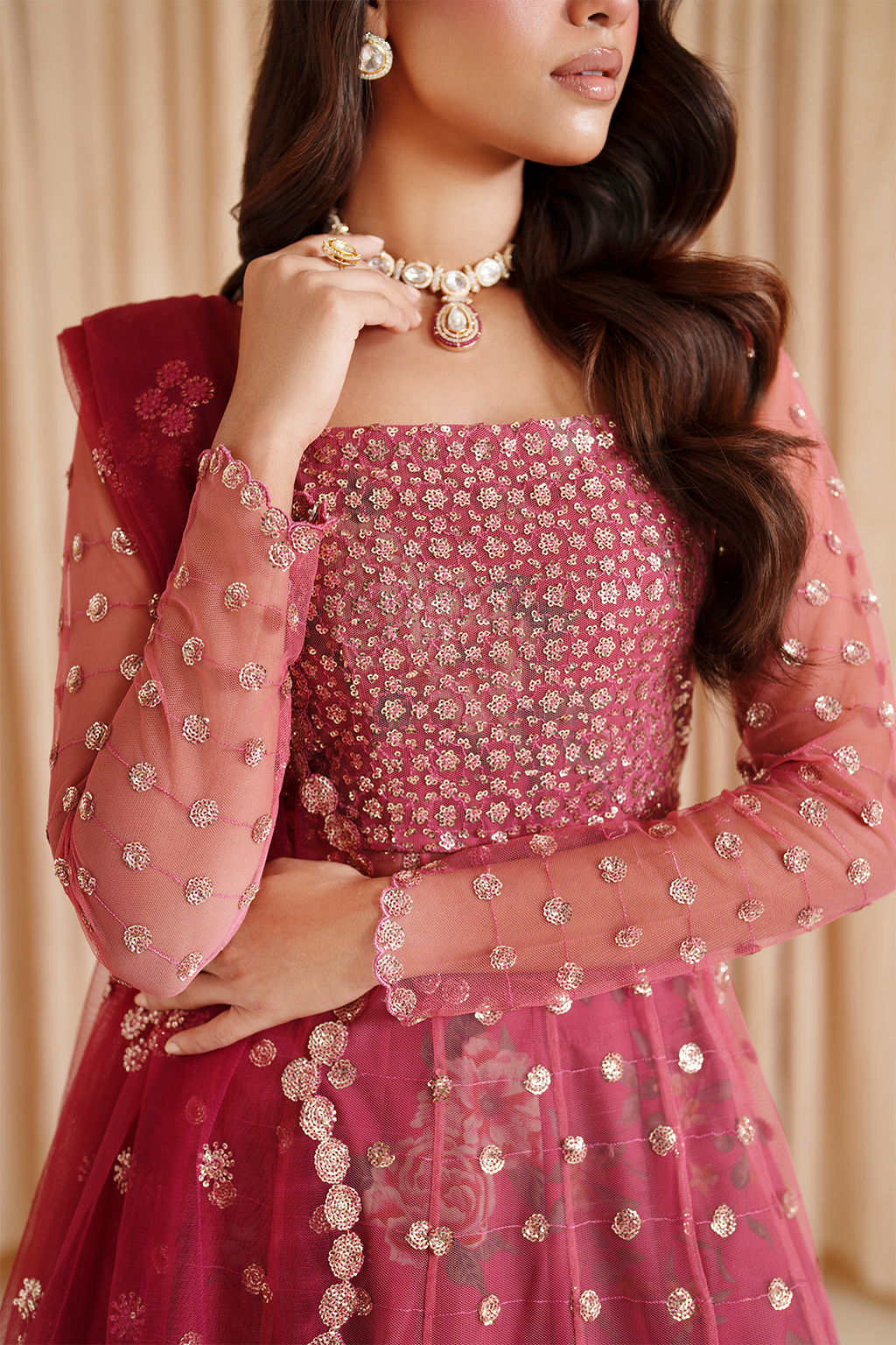 Iznik I Festive Formal I CC-72 Embroidered Net -  Iznik Ladies Clothes - Original Designer Dress - House of Maryam