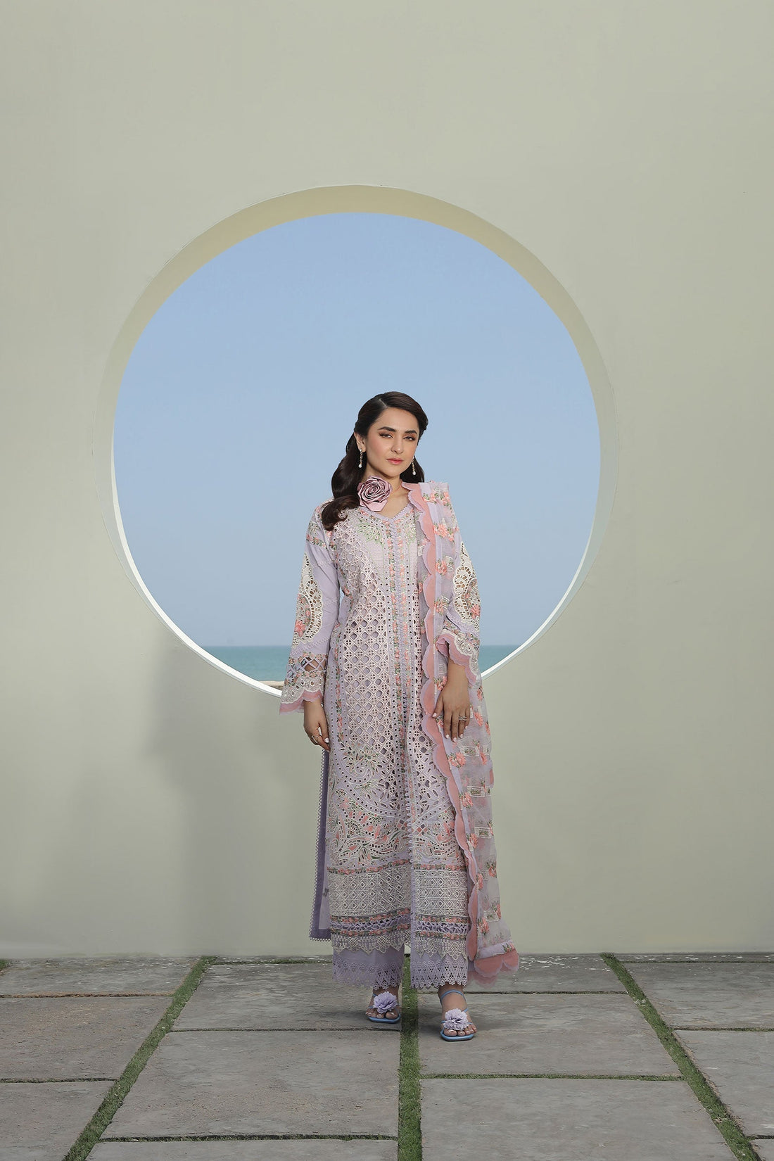 Maryam Hussain | Luxury Lawn 24 | FEROZ -  Maryam Hussain Luxury - Original Designer Dress - House of Maryam
