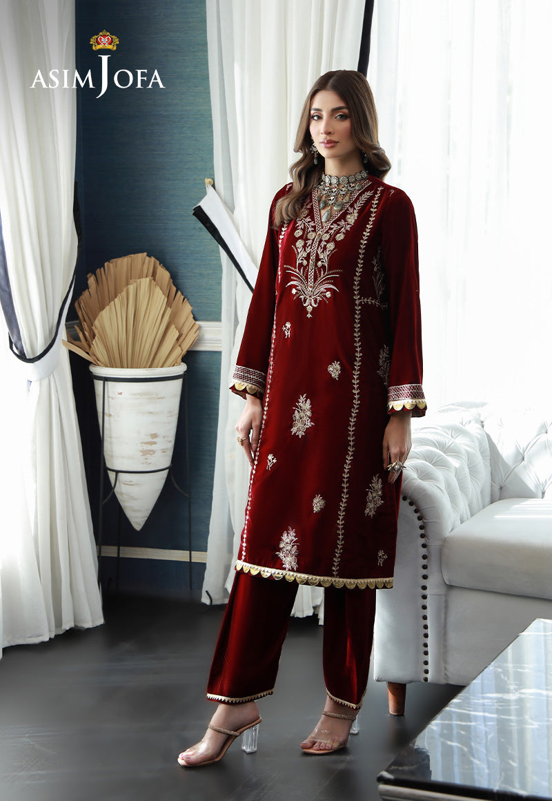 Asim Jofa | Velvet Edit | AJVG-02 -  Asim Jofa Ladies Clothes - Original Designer Dress - House of Maryam