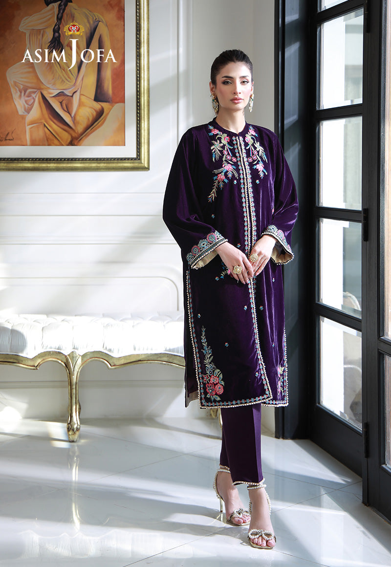 Asim Jofa | Velvet Edit | AJVG-10 -  Asim Jofa Ladies Clothes - Original Designer Dress - House of Maryam