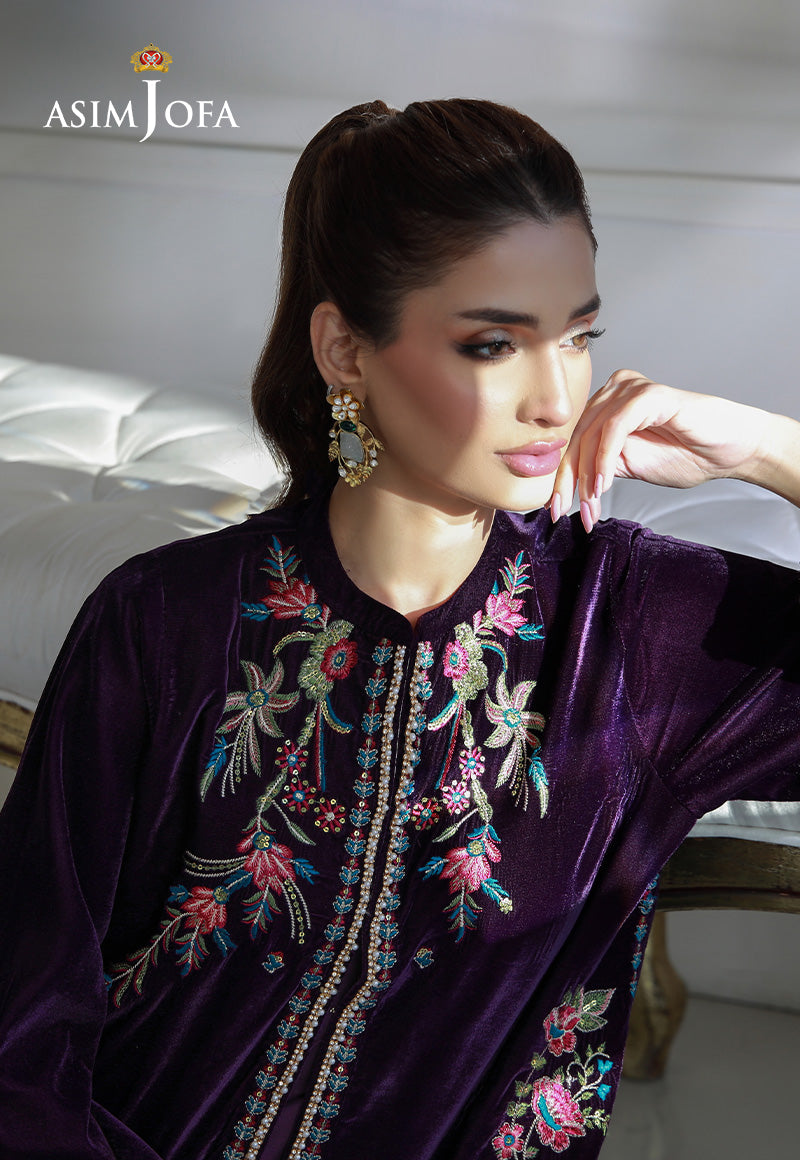 Asim Jofa | Velvet Edit | AJVG-10 -  Asim Jofa Ladies Clothes - Original Designer Dress - House of Maryam
