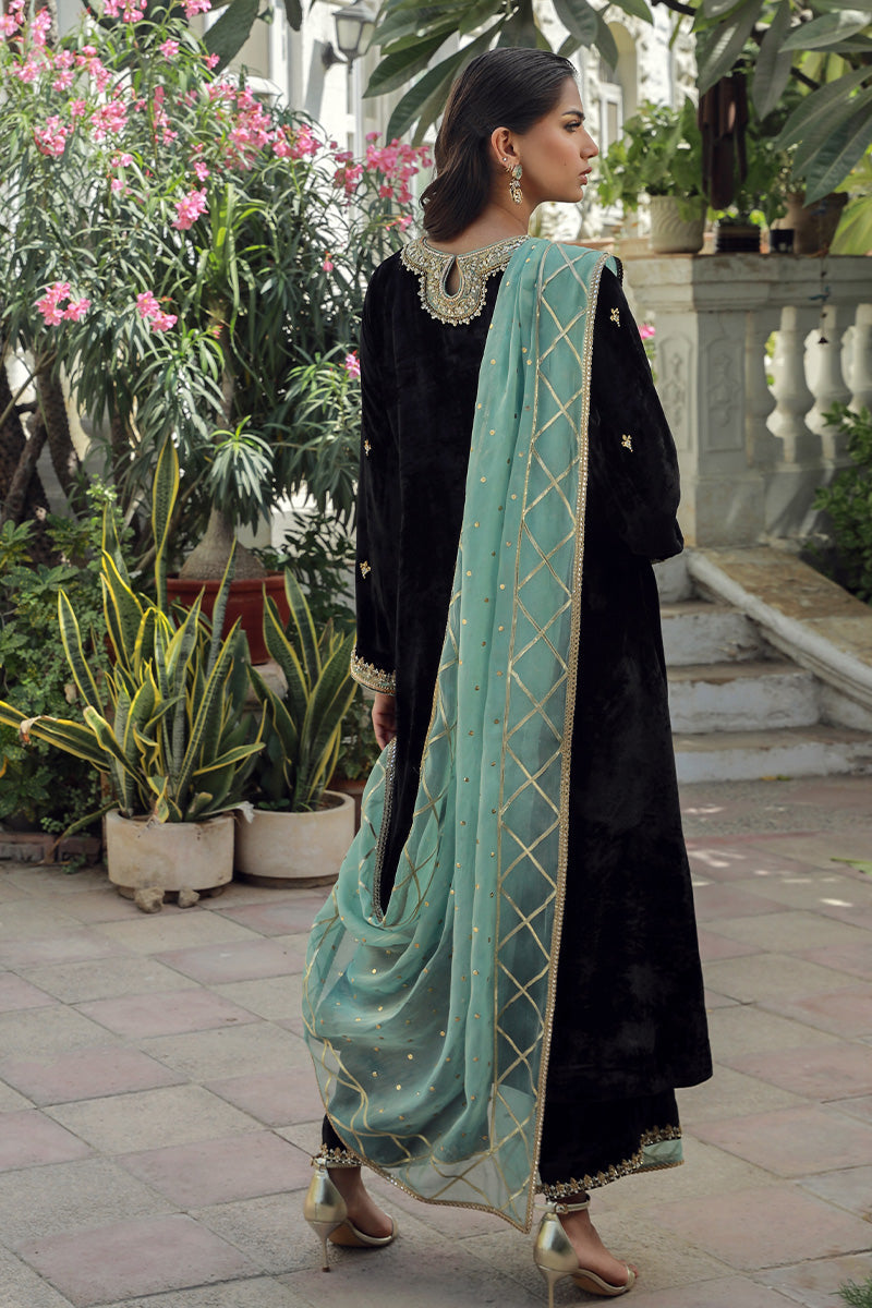Sana Abbas | Velvet Formals | BLACK JADE -  Sana Abbas Ladies Clothes - Original Designer Dress - House of Maryam