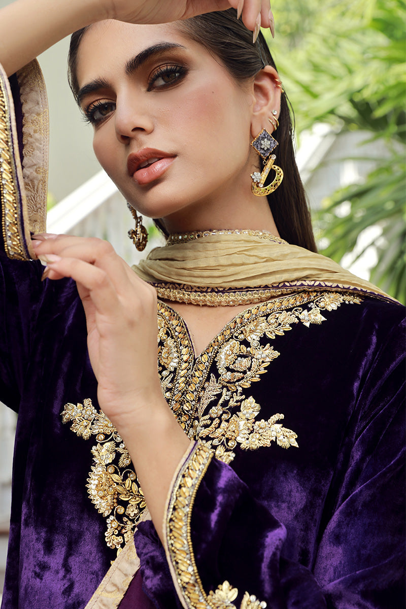 Sana Abbas | Velvet Formals | KANZITE -  Sana Abbas Ladies Clothes - Original Designer Dress - House of Maryam