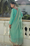 Sana Abbas | Velvet Formals | AQUAMARINE -  Sana Abbas Ladies Clothes - Original Designer Dress - House of Maryam