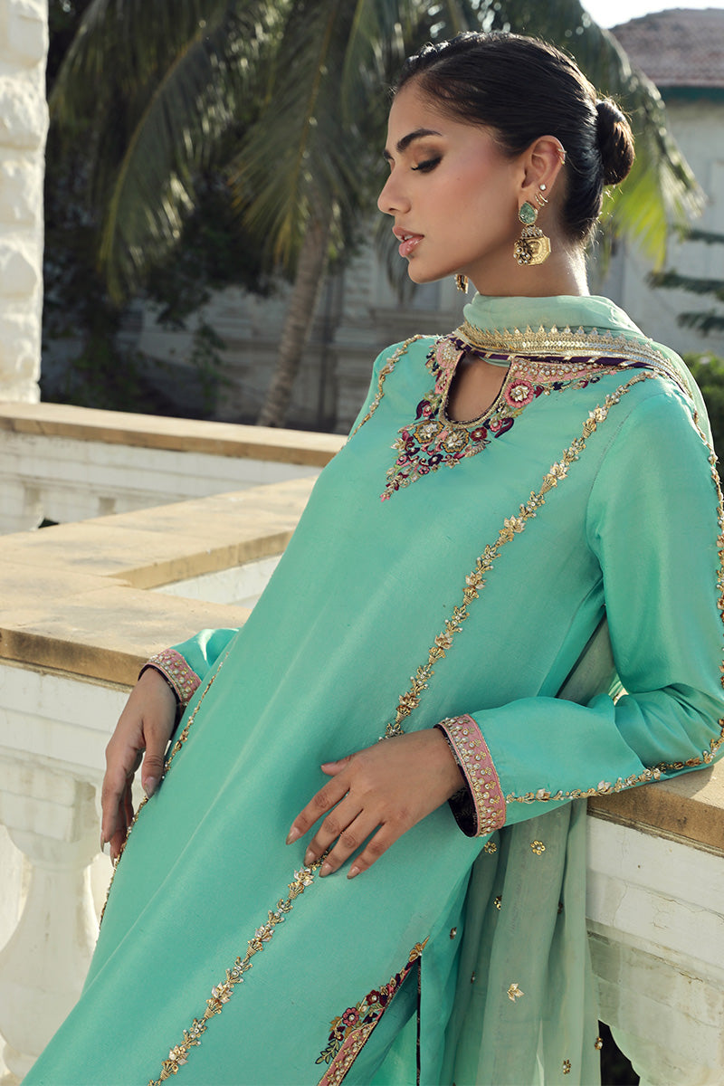 Sana Abbas | Velvet Formals | AQUAMARINE -  Sana Abbas Ladies Clothes - Original Designer Dress - House of Maryam