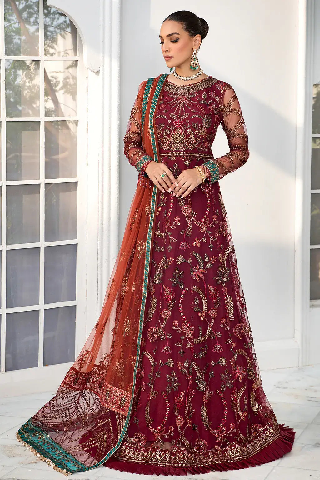 Zarif | DE LUXURY Formals | ROUCHE -  Zarif Formal - Original Designer Dress - House of Maryam